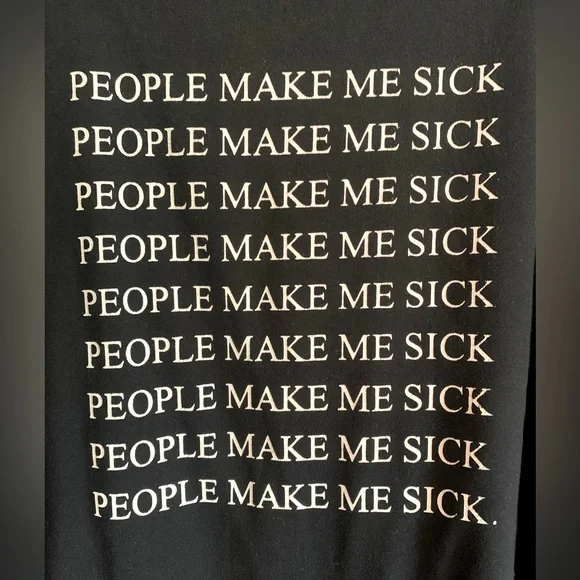 AAH “People Make Me Sick” Long Sleeve Shirt - Picture 5 of 5